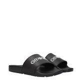 Off-White Black Cotton Slippers